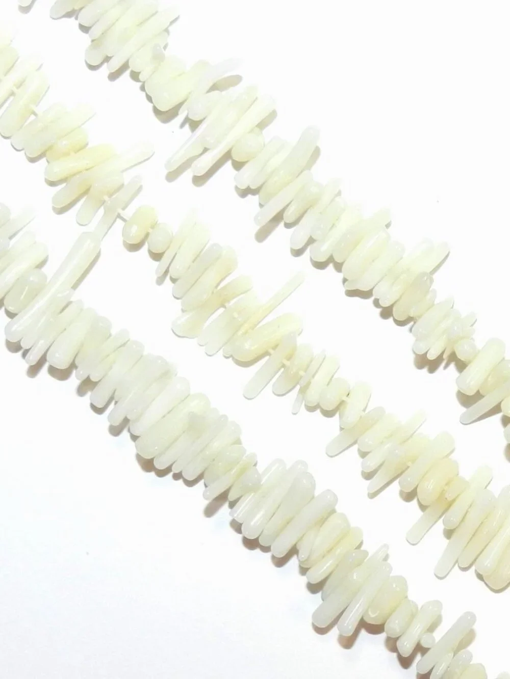 White Small 10mm - 14mm Bamboo Coral Cupolini Freeform Branch Beads 16